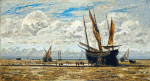 Морской пейзаж: Собирание устриц в гавани Канкаль