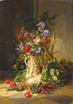 Кухонный натюрморт с цветами