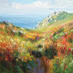 ₴ Репродукция пейзаж от 404 грн.: Цветы на вершине скалы возле Росэмиерна, Корнуолл