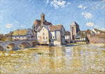 ₴ Картина городской пейзаж известного художника от 230 грн.: Мост Море, апрельское утро