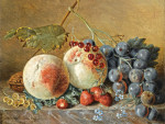 ₴ Репродукция натюрморт от 241 грн.: Виноград и персики