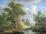 ₴ Картина пейзаж художника от 186 грн.: Ферма на окраине леса