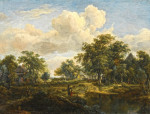 ₴ Картина пейзаж известного художника от 241 грн.: Деревня среди дубов