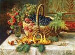 ₴ Репродукция натюрморт от 235 грн.: Натюрморт с ягодами и грибами