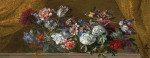 ₴ Репродукция натюрморт от 165 грн.: Цветы в стеклянной вазе