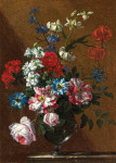 ₴ Репродукция натюрморт от 204 грн.: Цветы в стеклянной вазе