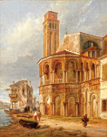 ₴ Картина городской пейзаж художника от 189 грн.: Церковь Святой Марии и Донато в Мурано