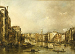 ₴ Картина городской пейзаж известного художника от 175 грн.: Вид на Большой канал в направлении Риальто