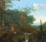 Купить картину пейзаж художника от 234 грн: Лесной пейзаж с водопадом