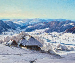 Панорамный зимний пейзаж в Шварцвальде