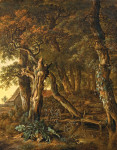 ₴ Репродукция картины пейзаж известного художника от 189 грн.: Лесной пейзаж с мостом
