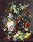 ₴ Репродукция картины натюрморт от 189 грн.: Натюрморт с цветами и фруктами