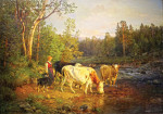 ₴ Репродукция пейзаж от 223 грн.: Пейзаж с коровами