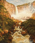 ₴ Репродукция пейзаж от 356 грн.: Водопад Текендама недалеко от Боготы