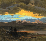 ₴ Репродукция пейзаж от 408 грн.: Закат над долиной Гудзон
