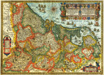 ₴ Старинная географическая карта высокого разрешения от 197 грн.: Нижняя Германия, новое описание