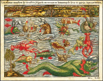 Репродукция карты: Карта морских монстров
