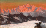 ₴ Репродукция пейзаж от 205 грн.: Закат на Монблан, увиденный из Мон Бюэ