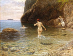 ₴ Картина морской пейзаж известного художника от 204 грн.: Купание в Крыму