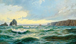 ₴ Купить картину море художника от 147 грн.: Скалистый берег, раннее утро