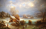 ₴ Репродукция пейзаж от 211 грн.: Зима лунного света