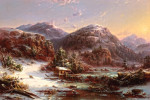 ₴ Репродукция пейзаж от 217 грн.: Зима в горах