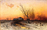 ₴ Репродукция пейзаж от 211 грн.: Зимний закат