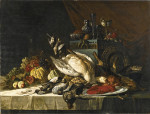 ₴ Репродукция натюрморт от 241 грн.: Овощи, фрукты, рыба и дичь