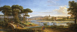 Городской пейзаж: Флоренция, вид города от правого берега реки Арно смотря в сторону Понте алла Каррайя