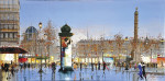 Картина городской пейзаж от 139 грн.: Площадь Бастилии