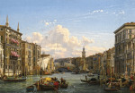 ₴ Репродукция городской пейзаж от 293 грн.: Вид Гранд канала смотря на мост Риальто, Венеция