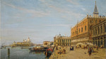 ₴ Репродукция городской пейзаж от 187 грн.: Вид площади и дворца Дожей, Венеция