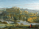 ₴ Репродукция пейзаж от 346 грн.: Тиволи, вид водопадов и вилла Мецената
