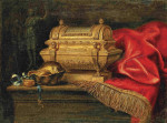 ₴ Репродукция натюрморт от 247 грн.: Натюрморт с коробкой, раковиной и красным ковром