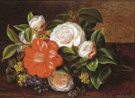 ₴ Репродукция натюрморт от 346 грн.: Камелии и розы