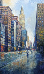 Купить картину городской пейзаж: Дождь в Нью-Йорке