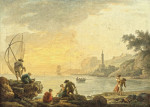 Купити картину море відомого художника від 229 грн.: Схід з рибалками