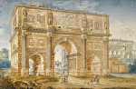 ₴ Репродукция городской пейзаж от 211 грн.: Арка Константина и часть Колизея