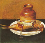 ₴ Картина натюрморт художника от 245 грн.: Кувшин и рыба