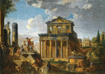 ₴ Картина городской пейзаж художника от 223 грн.: Каприччио классических руин включая храм Антония и Фаустины