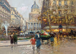 ₴ Репродукція міський пейзаж від 229 грн.: Париж, вулична сцена