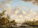 Купить репродукцию картины: Пейзаж с рыбаками и торфяными крестьянами в Ловельде