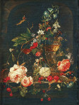 ₴ Репродукція натюрморт від 257 грн.: Троянди, херес, кубки та чашки