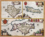 ₴ Стародавні карти високої роздільної здатності від 259 грн.: Острів Англсі, острів Мен, острів Уайт