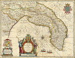₴ Старинная географическая карта высокого разрешения от 202 грн.: Земля Отранто, Салентина и Япигия