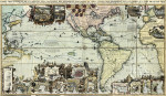 ₴ Древние карты высокого разрешения от 193 грн.: Атлантический океан, Северная Америка, Тихий океан, Южная Америка, Западное полушарие
