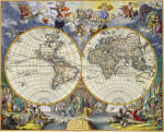 ₴ Древние карты высокого разрешения от 333 грн.: Новая карта мира
