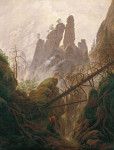 ₴ Репродукція краєвид від 331 грн.: Скелястий краєвид в горах Ельби