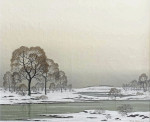 ₴ Репродукция пейзаж от 259 грн.: Зима на озере