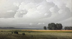 Купить репродукцию картины: Пейзаж с облаками и деревьями